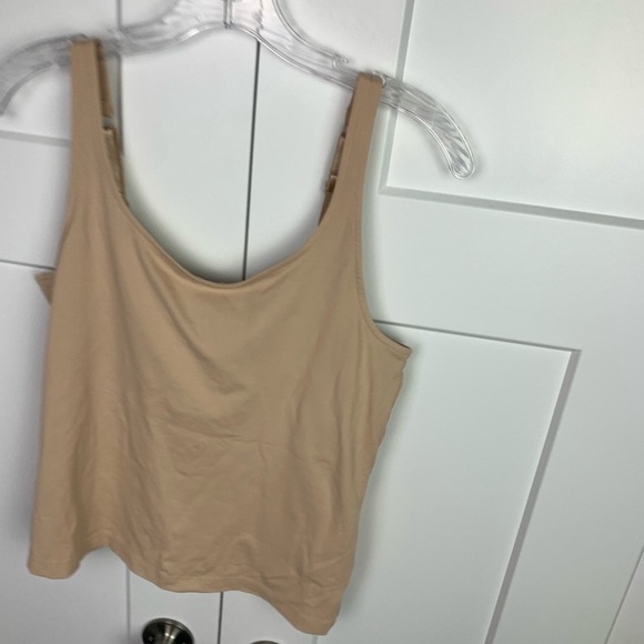 Chicos Size 1 M Beige Nude Camisole Tank Top Shapewear - Picture 3 of 5